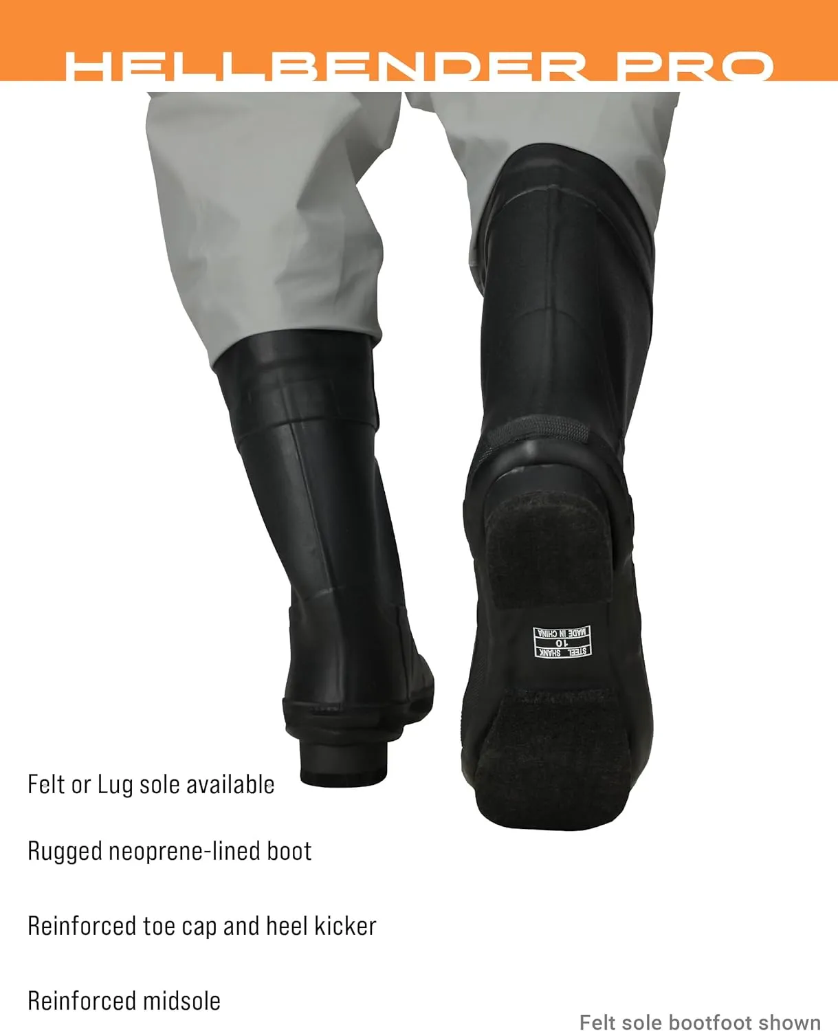 FROGG TOGGS Mens Hellbender Pro Bootfoot Fishing Chest Wader