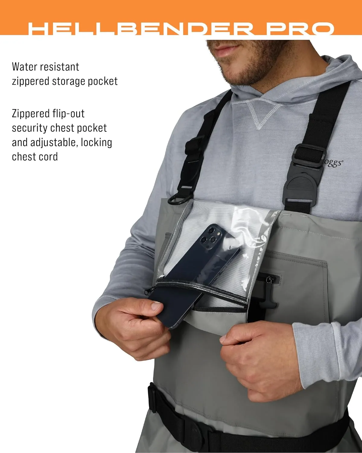 FROGG TOGGS Mens Hellbender Pro Bootfoot Fishing Chest Wader