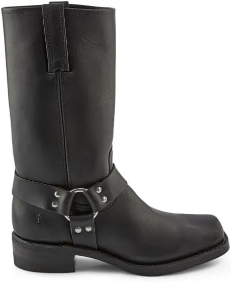 Frye Harness 12R Boots for Men with Oiled-Leather Upper, Goodyear Welt Construction, Stacked Leather Heel, and Nickel Hardware – 12” Shaft Height