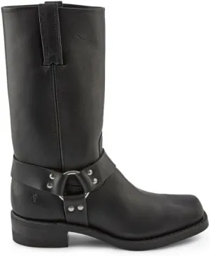 Frye Harness 12R Boots for Men with Oiled-Leather Upper, Goodyear Welt Construction, Stacked Leather Heel, and Nickel Hardware – 12” Shaft Height