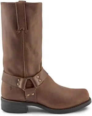 Frye Harness 12R Boots for Men with Oiled-Leather Upper, Goodyear Welt Construction, Stacked Leather Heel, and Nickel Hardware – 12” Shaft Height
