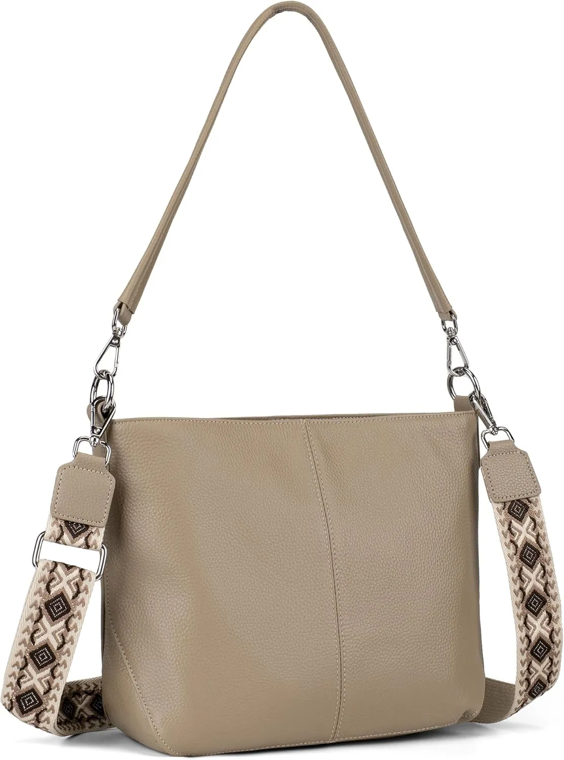 Genuine Leather Purse for Women, Women's Handbags Hobo Bag, Soft Leather Crossbody with Adjustable Wide Strap