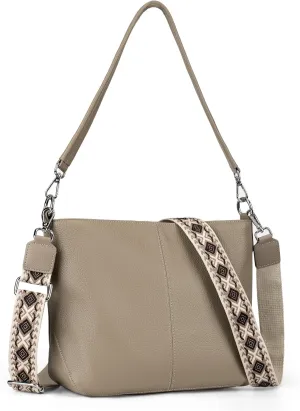 Genuine Leather Purse for Women, Women's Handbags Hobo Bag, Soft Leather Crossbody with Adjustable Wide Strap