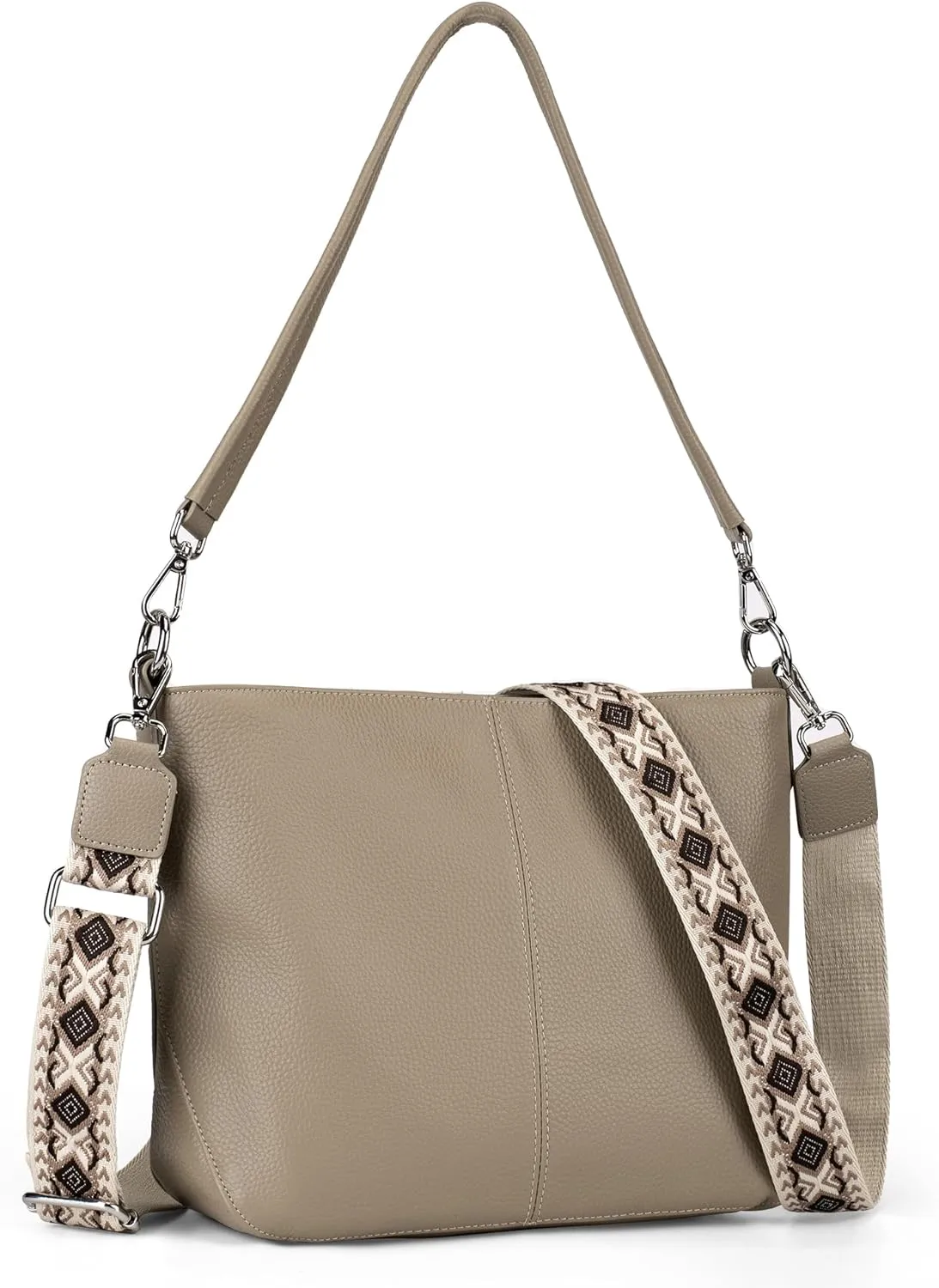 Genuine Leather Purse for Women, Women's Handbags Hobo Bag, Soft Leather Crossbody with Adjustable Wide Strap