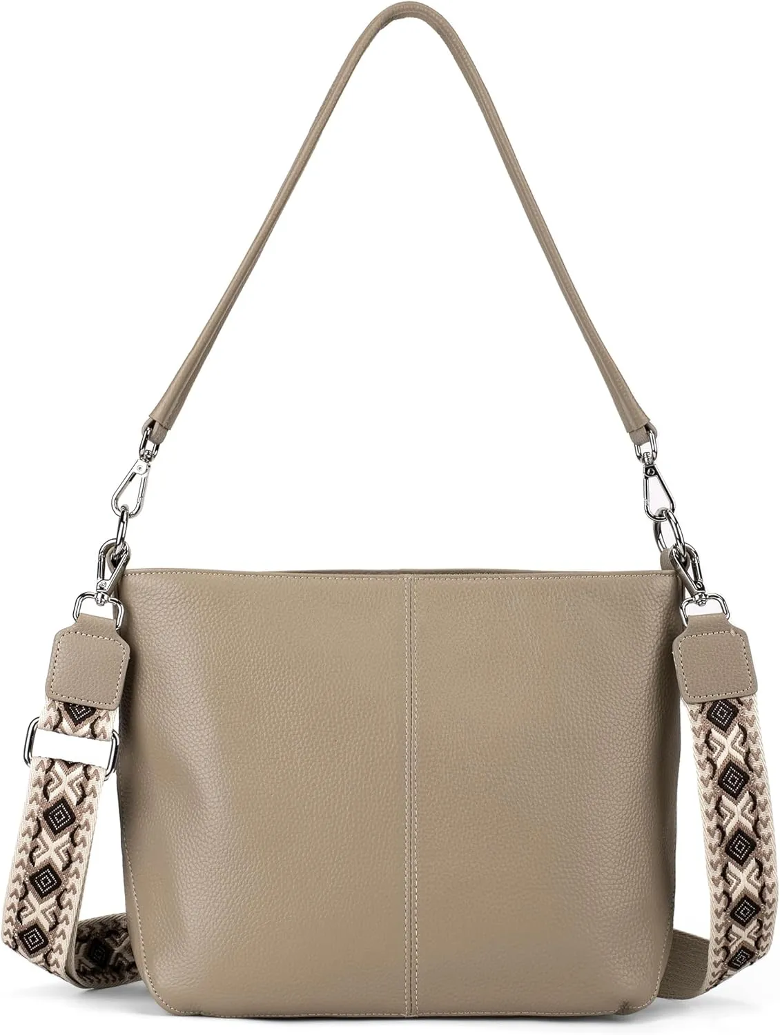Genuine Leather Purse for Women, Women's Handbags Hobo Bag, Soft Leather Crossbody with Adjustable Wide Strap