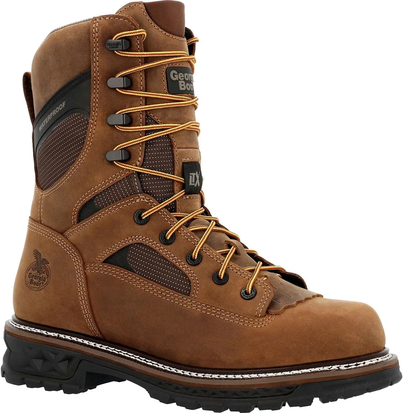 Georgia Boot LTX Logger 9" Composite Toe Waterproof Work Boot, Brown, Size 11(M)
