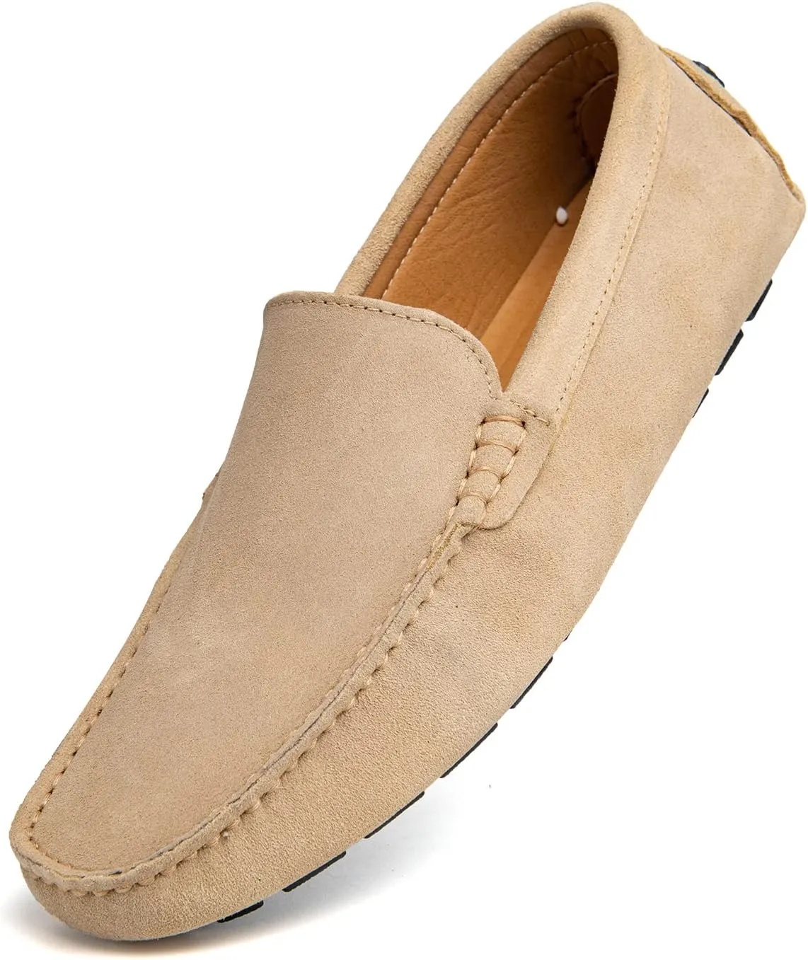 Go Tour Mens Handmade Suede Leather Casual Loafers Shoes