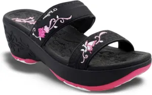 Gold Pigeon Shoes Comfortable Wedge Sandals, Women's Platform Sandals Casual Summer Beach, Heeled Wedges 2.75"