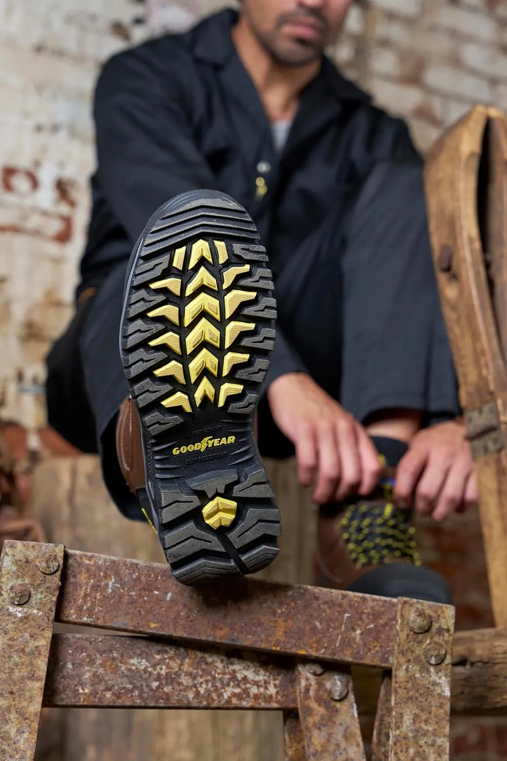 Goodyear Barrett Mens Boot -Steel Toe Work Boots for Men with Rugged Comfort & Protection