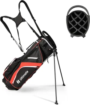 Goplus 14 Way Top Dividers Golf Stand Bag, Lightweight Golf Clubs Bag with Cooler Bag, 6 Zippered Pockets, Dual Shoulder Straps, Rain Hood, Portable Golf Bag with Stand for Men Women