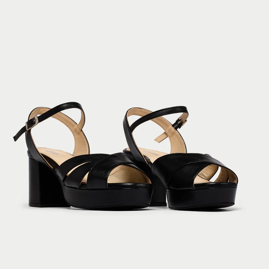 Gracie - Black leather