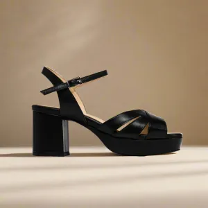 Gracie - Black leather