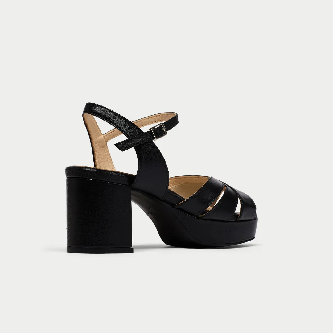 Gracie - Black leather