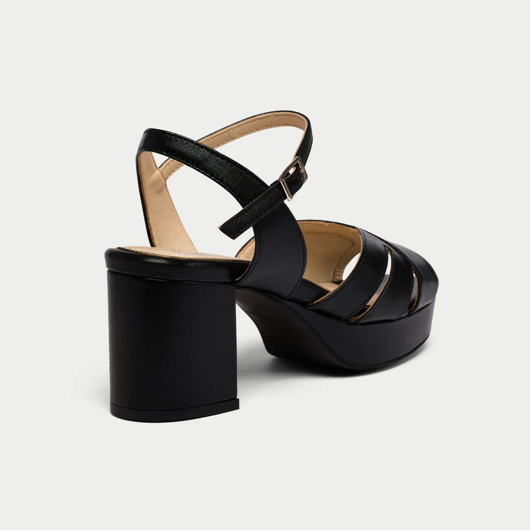 Gracie - Black leather