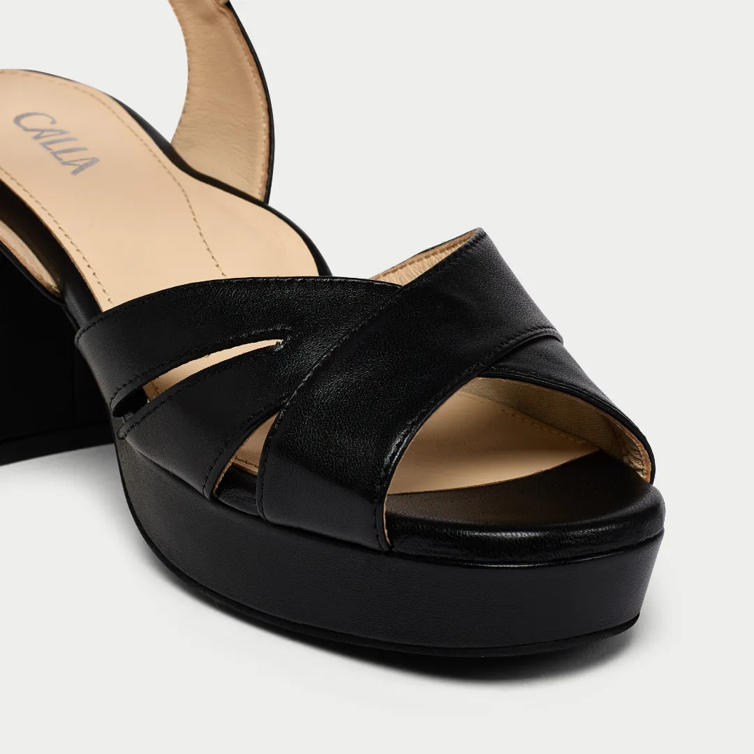Gracie - Black leather