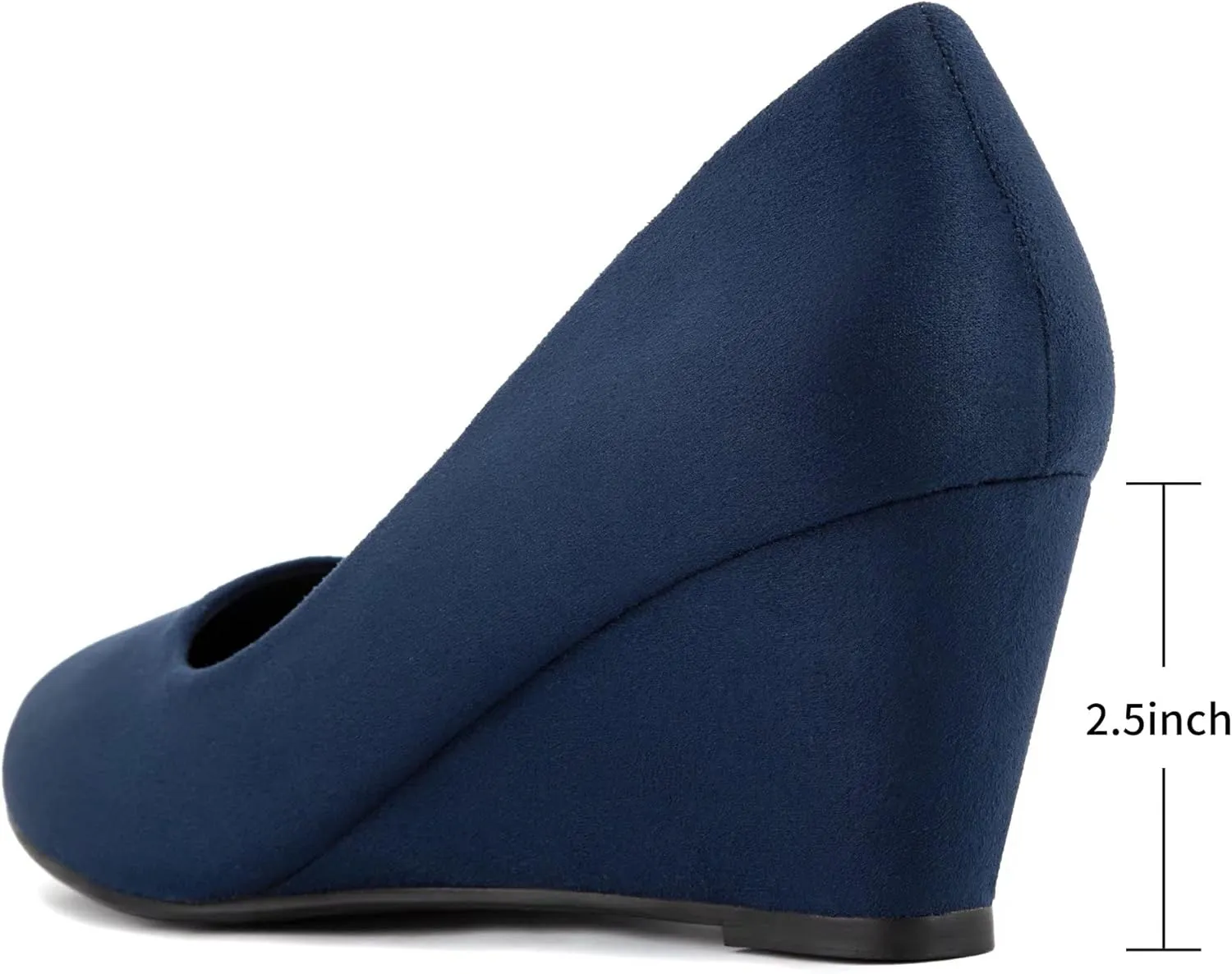Greatonu Women's Wedge Pumps Closed Toe High Heel Slip on Office Dress Shoes