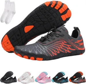 Grounded Barefoot Footwear for Women Men, Hiking Barefoot Wide Toe Box Wide Width Slip On Water Shoes