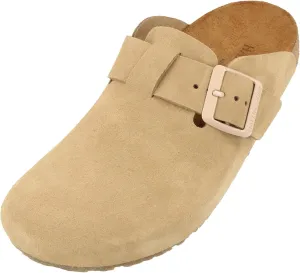 HAFLINGER Porto Elegant Leather Clog with Rubber Sole and Cork Latex Footbed Slipper Unisex