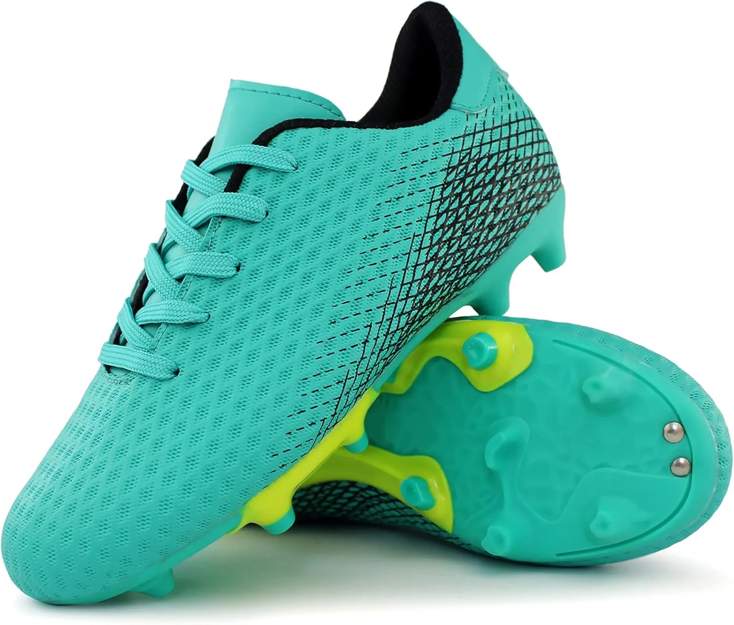 Hawkwell Kids Athletic Firm Ground Outdoor Comfortable Soccer Cleats Shoes(Toddler/Little Kid/Big Kid)