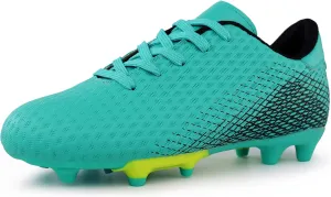 Hawkwell Kids Athletic Firm Ground Outdoor Comfortable Soccer Cleats Shoes(Toddler/Little Kid/Big Kid)