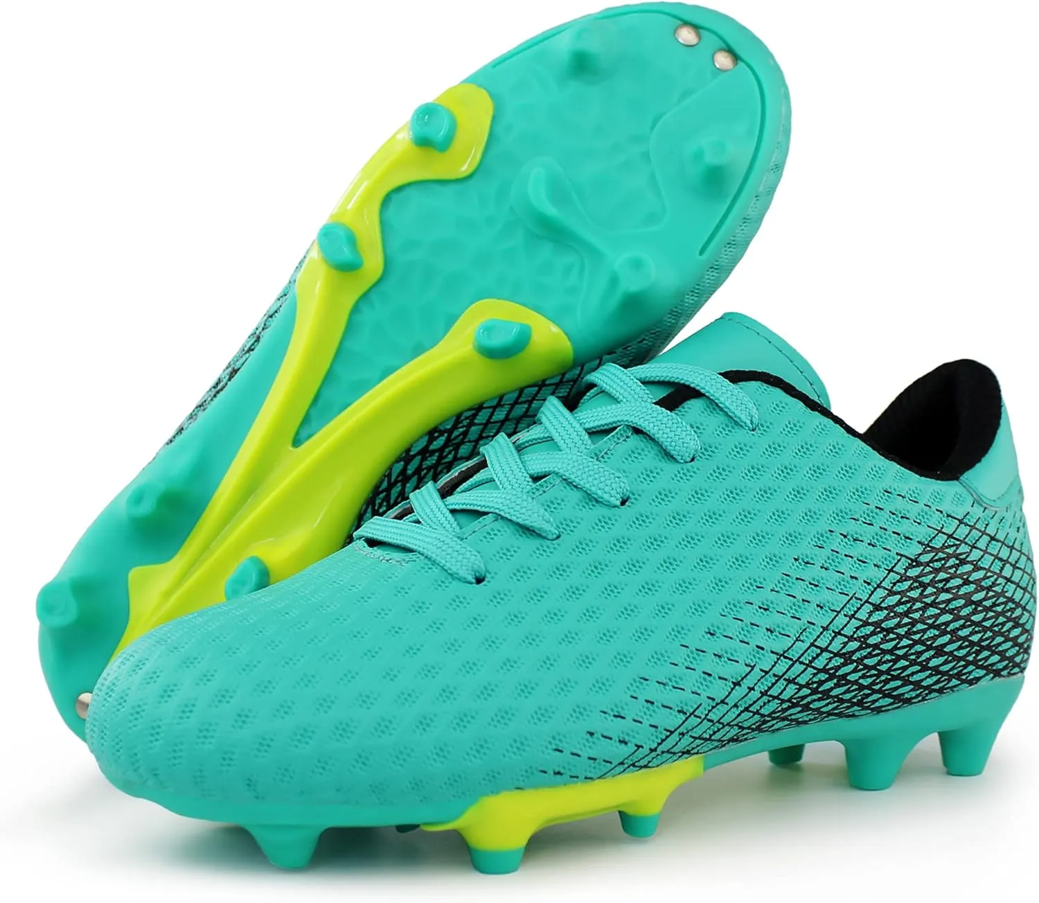 Hawkwell Kids Athletic Firm Ground Outdoor Comfortable Soccer Cleats Shoes(Toddler/Little Kid/Big Kid)