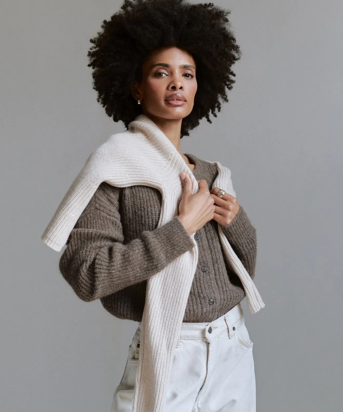 Hayes Crewneck Cardigan
