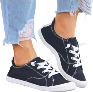 Hbeylia Canvas Shoes For Women Fashion Casual Plaid Lace Up Low Top Play Sneakers Lightweight Low Heels Slip On Flats Loafers Walking Shoes For Girls Running Outdoor Sports Driving