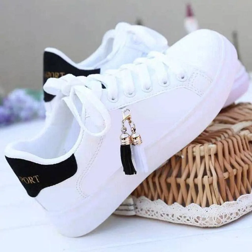 Hbeylia Leather Fashion Sneakers For Women Casual Lace Up Low Top Play Sneakers Platform Wedge Slip On Loafers Canvas Shoes Anti Slip Walking Running Shoes For Girls Work Nurse Outdoor Sports