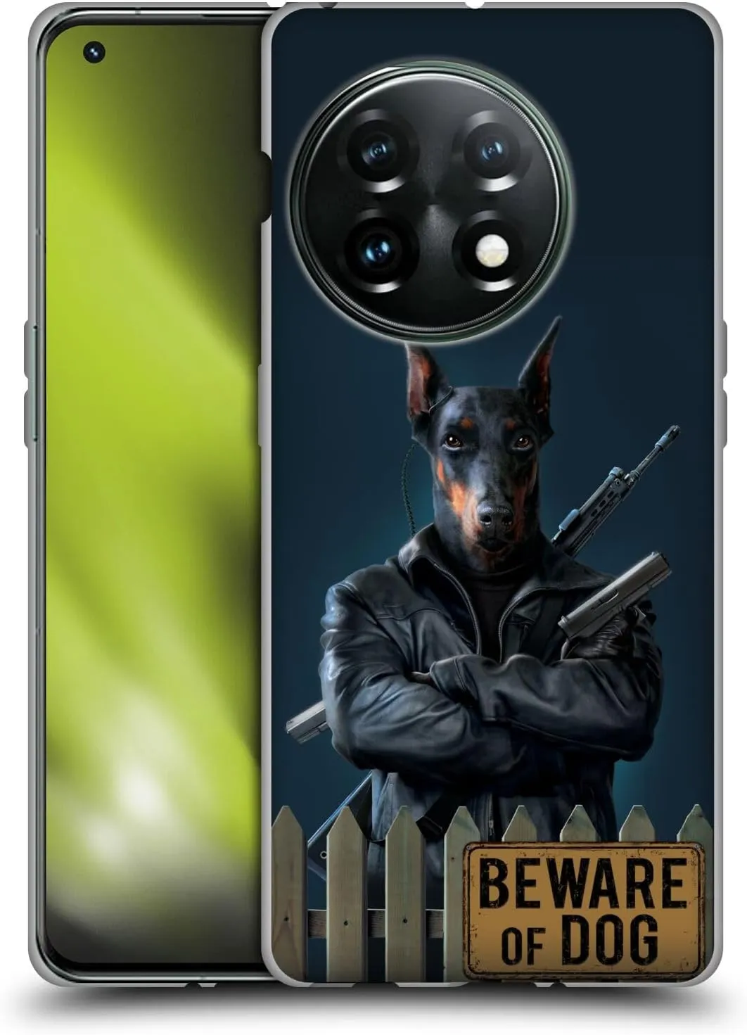 Head Case Designs Officially Licensed Vincent HIE Beware of Dog Canidae Soft Gel Case Compatible with OnePlus 11 5G