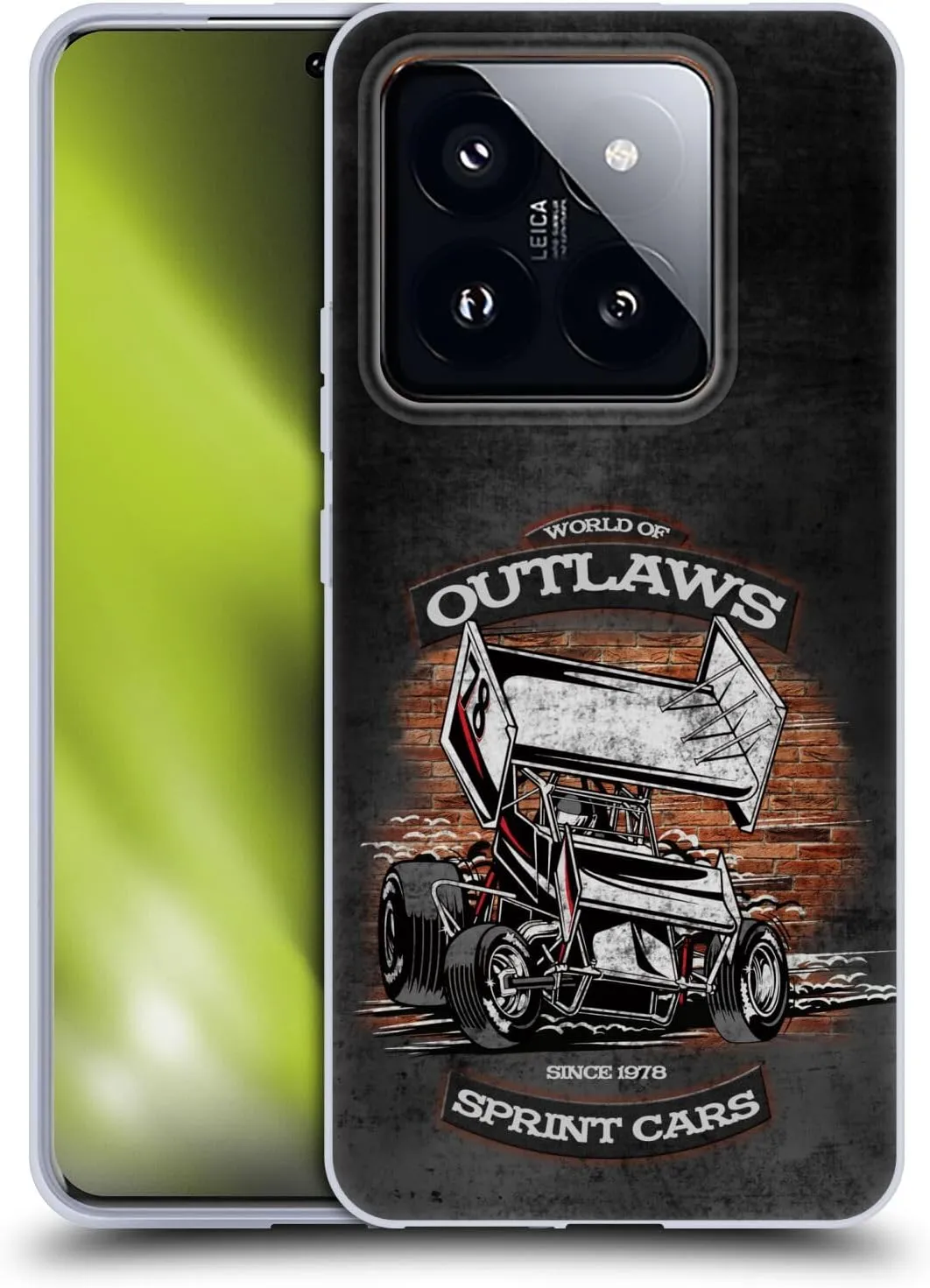 Head Case Designs Officially Licensed World of Outlaws Brickyard Sprint Car Western Graphics Soft Gel Case Compatible with Xiaomi 14 Pro