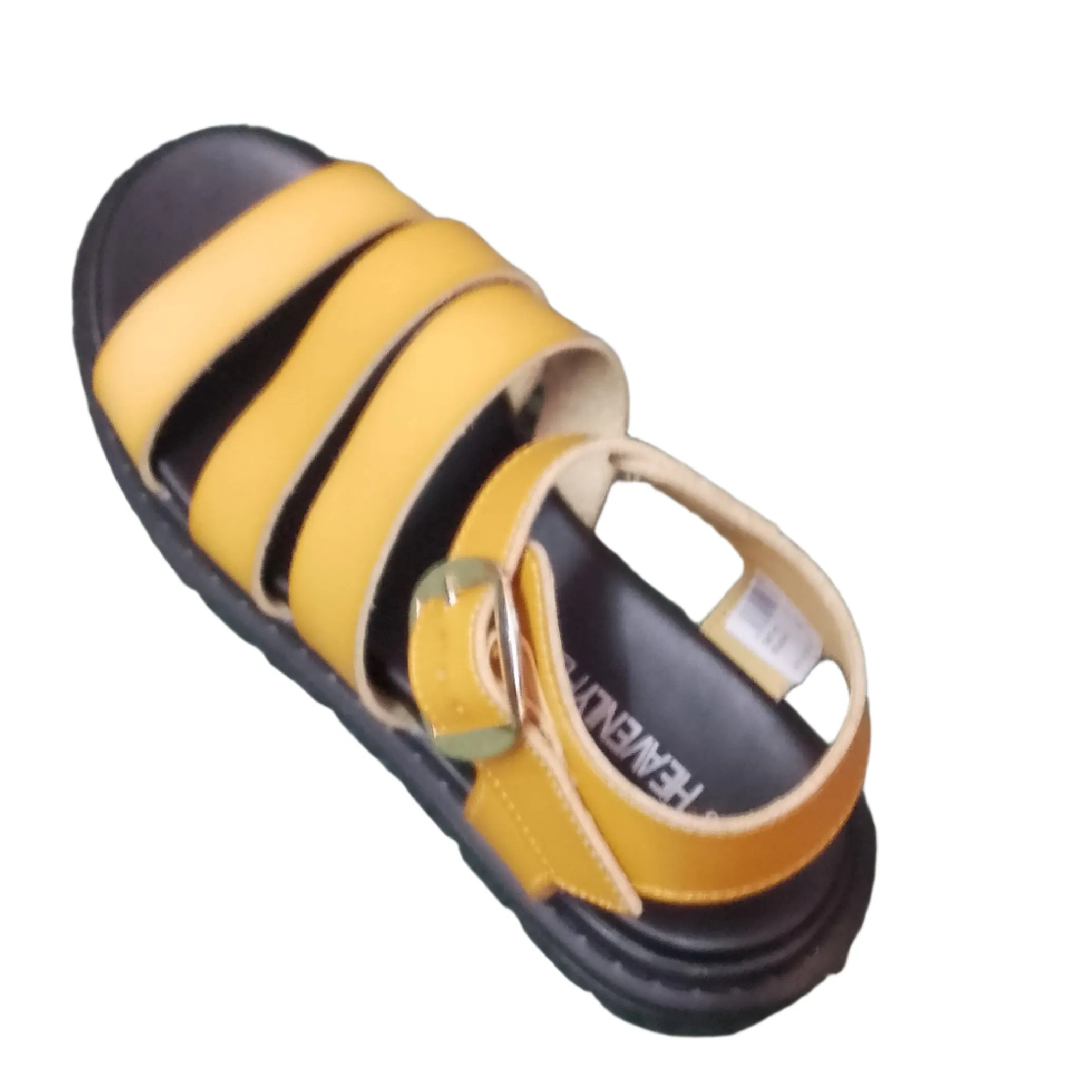 Heavenly Feet Saffron Chunky Sandal in Mustard