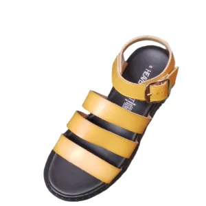 Heavenly Feet Saffron Chunky Sandal in Mustard