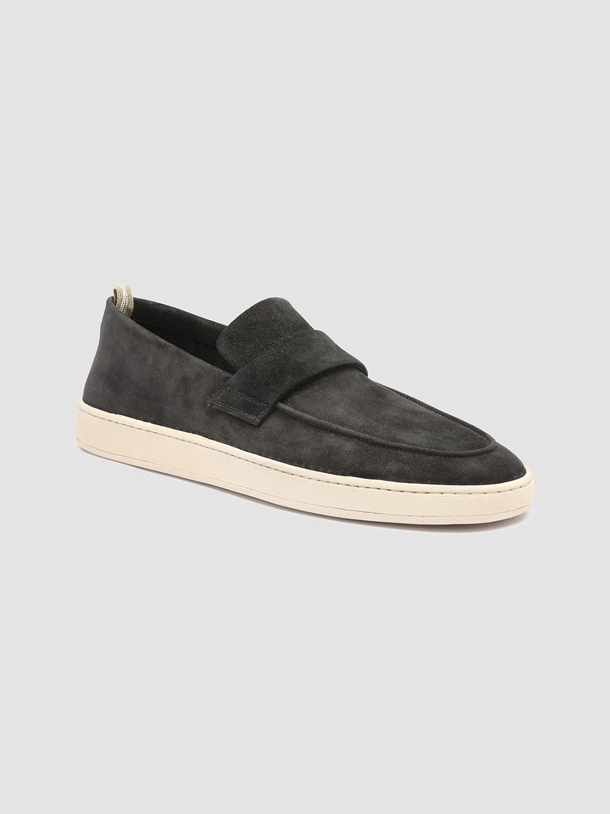 HERBIE 001 - Mocassini Penny Loafer in Pelle Scamosciata Nera
