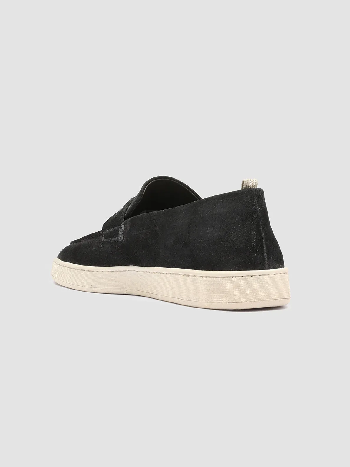 HERBIE 001 - Mocassini Penny Loafer in Pelle Scamosciata Nera