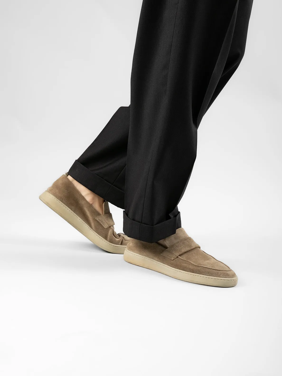 HERBIE 001 - Mocassini Penny Loafer in Pelle Scamosciata Nera