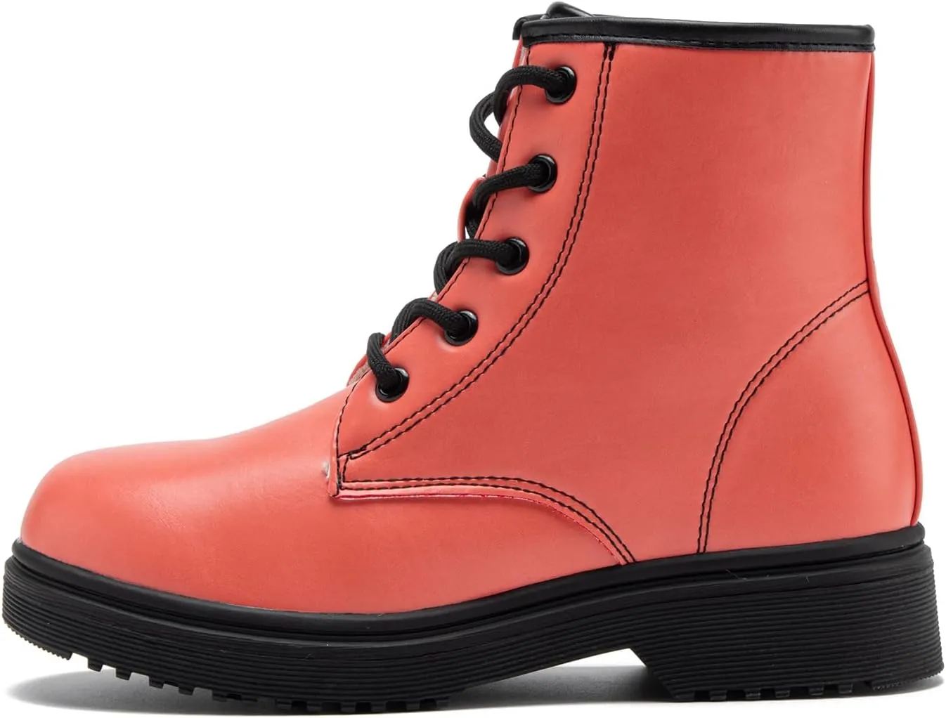 HIKLDK Girls Boots Glitter Combat Boot Winter Waterproof Side Zipper Lace-up Walking Shoes for Toddlers Little Kid szie