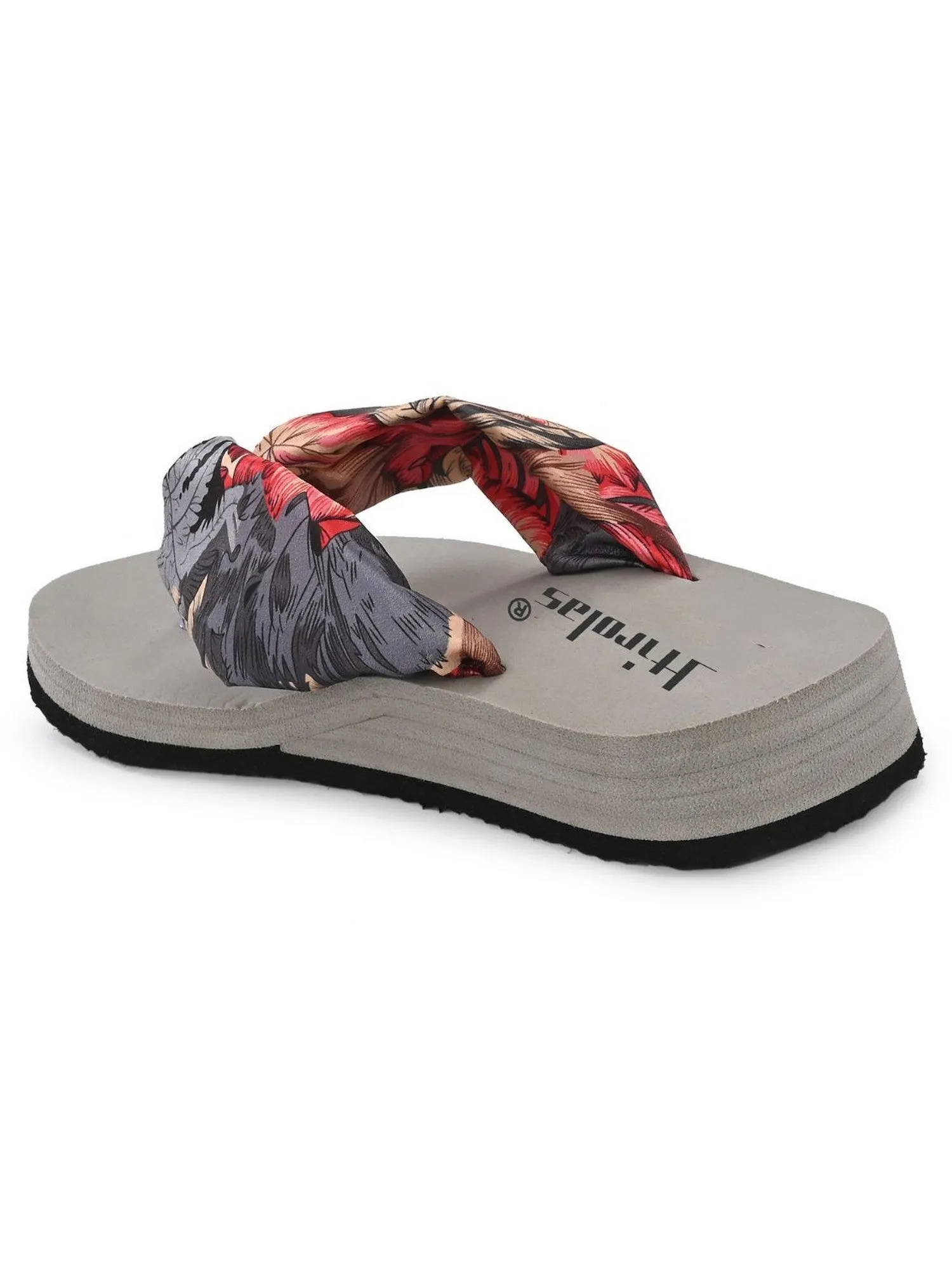 Hirolas® Women Multi-color PrintedThong Flip_Flops (HROWFF05GRY)