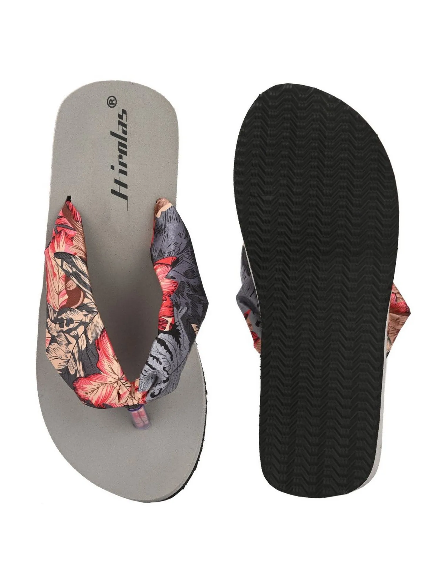 Hirolas® Women Multi-color PrintedThong Flip_Flops (HROWFF05GRY)