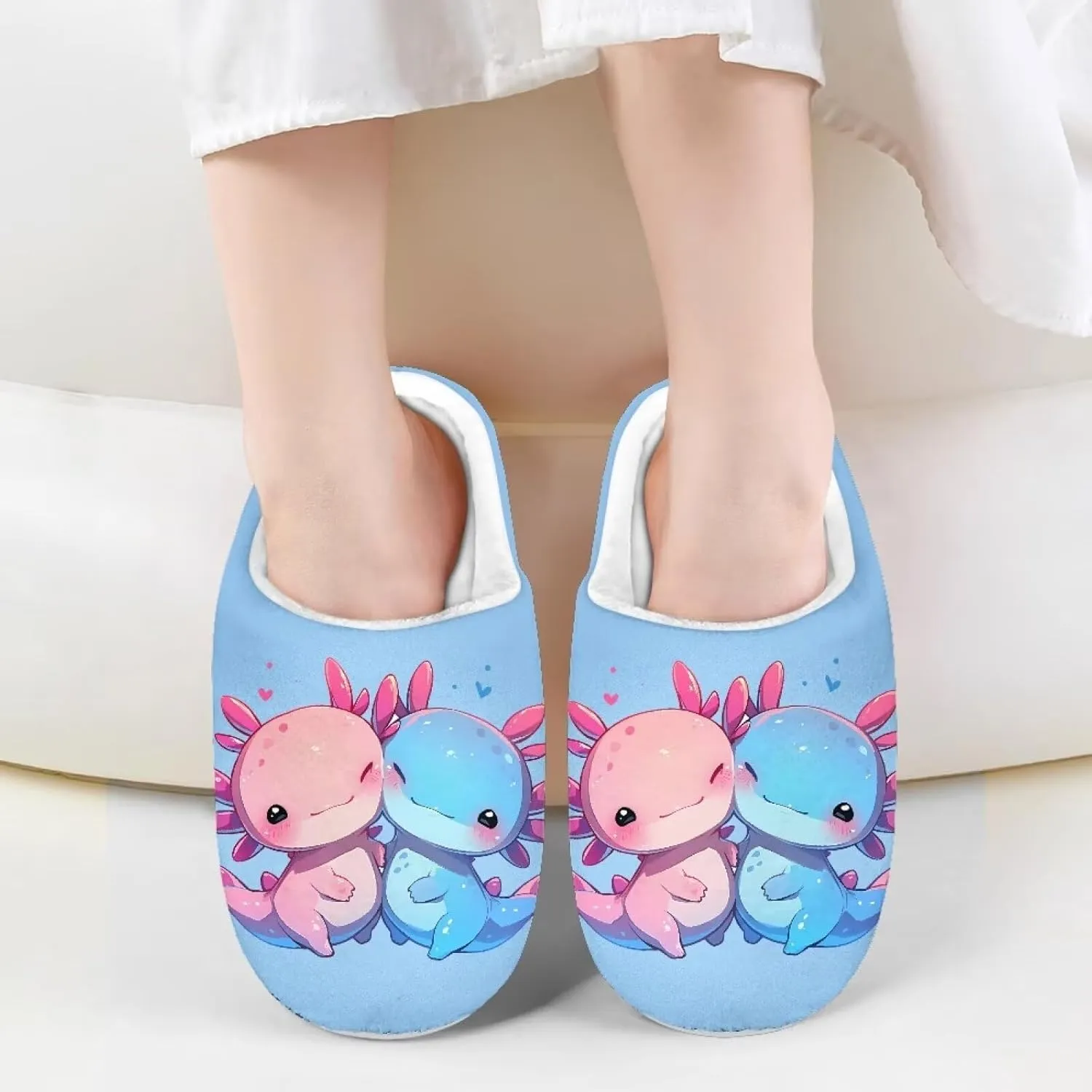 House Slippers for Girls Kids Cozy Fuzzy Slippers Boys Soft Plush Slip On Shoes Cute Winter Bedroom Slipper