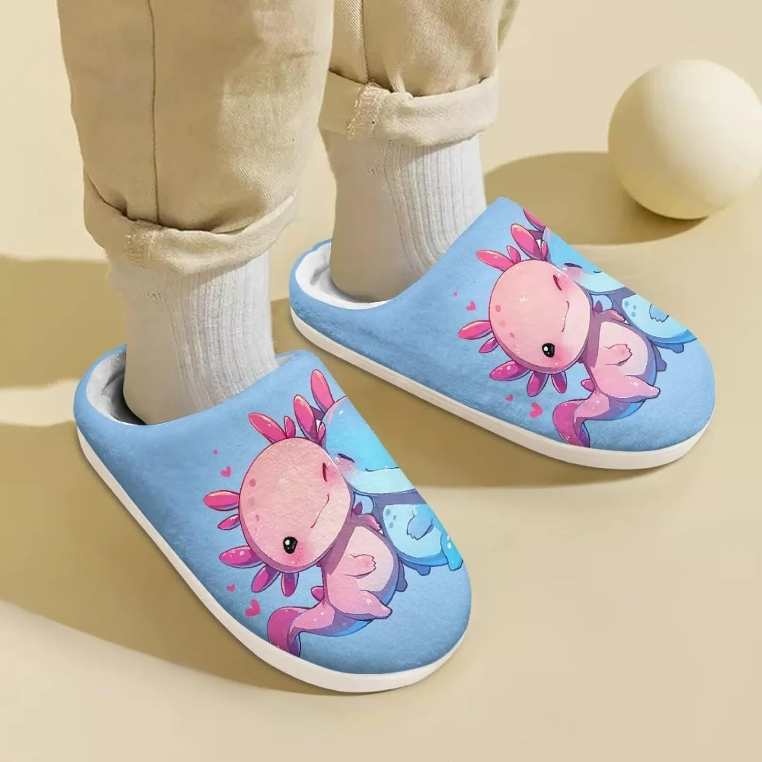House Slippers for Girls Kids Cozy Fuzzy Slippers Boys Soft Plush Slip On Shoes Cute Winter Bedroom Slipper