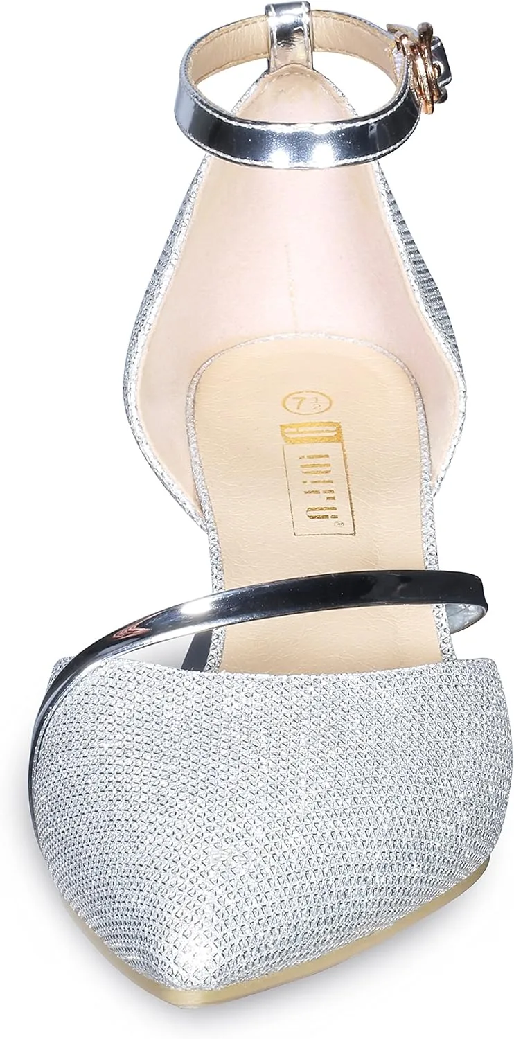 IDIFU Women IN2 Maxine Low Kitten Heels Dress Pumps Wedding Evening Formal Elegant Closed Toe Shoes for Women Bride