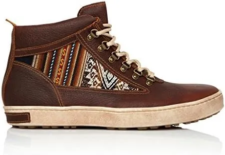 Inkkas - Brown Leather Camping Boot - Handcrafted Artisan Women's & Men's Rugged and Durable Leather Shoes
