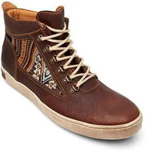 Inkkas - Brown Leather Camping Boot - Handcrafted Artisan Women's & Men's Rugged and Durable Leather Shoes