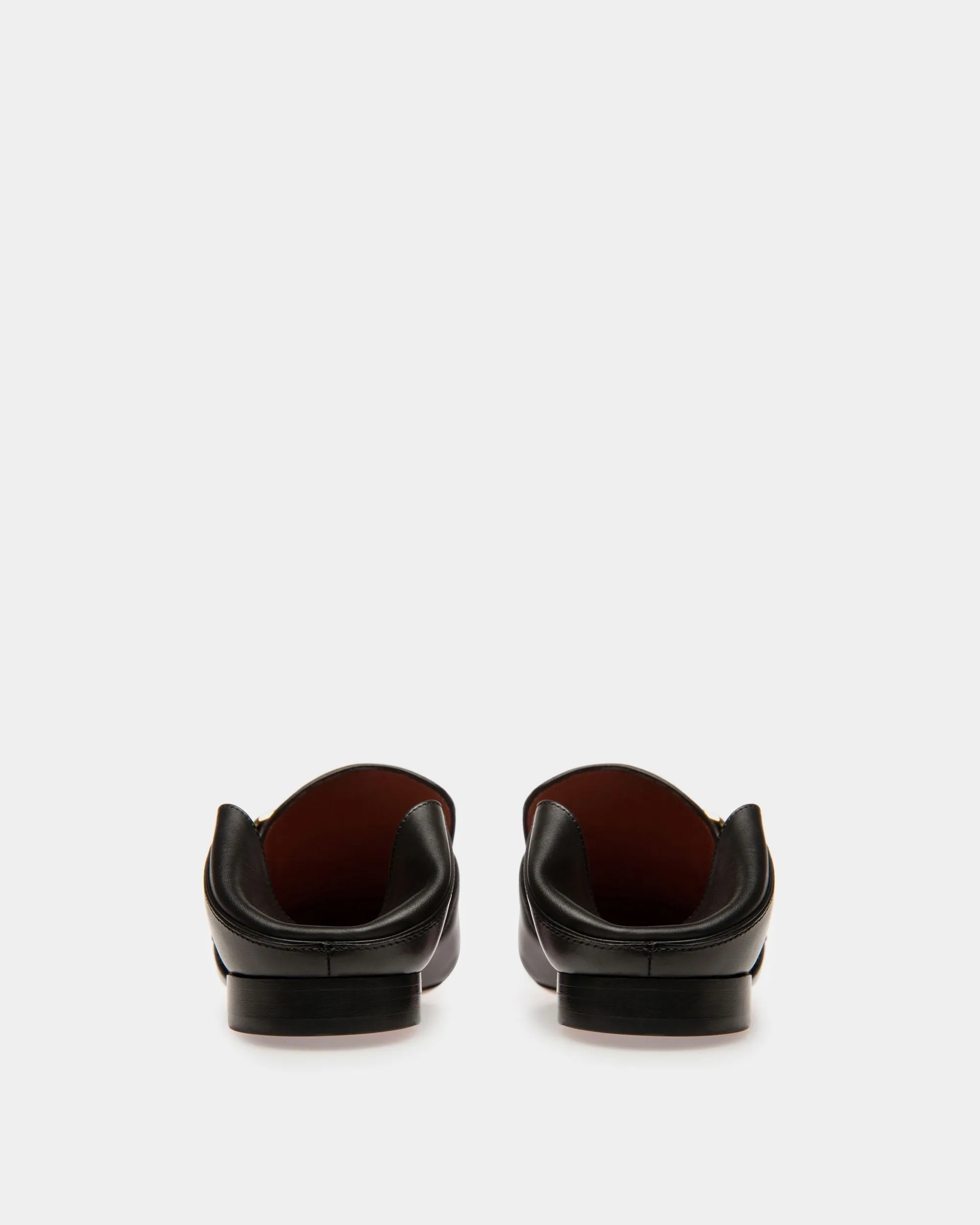 Janelle Women's Leather Slipper In Black