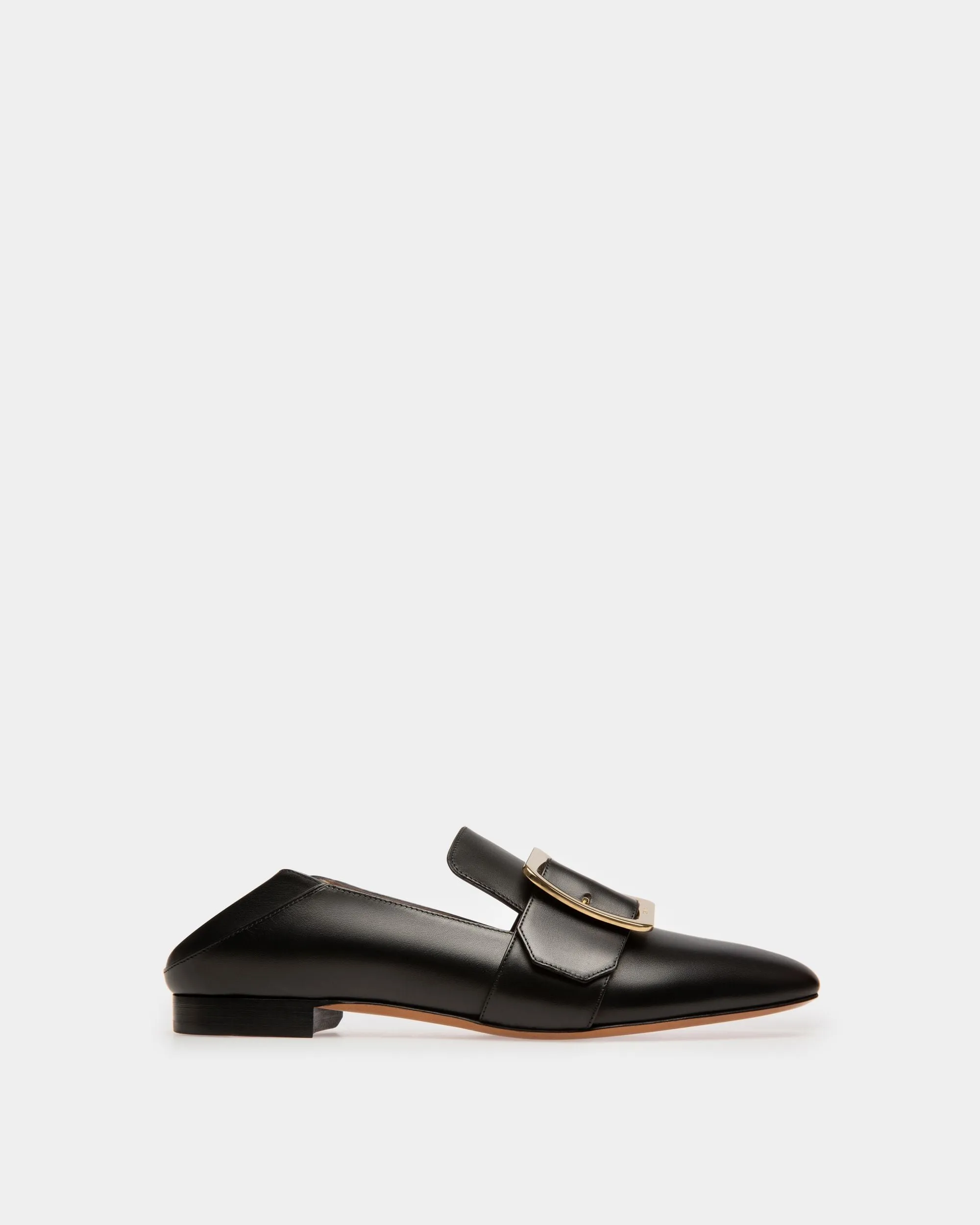Janelle Women's Leather Slipper In Black