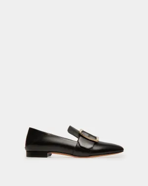 Janelle Women's Leather Slipper In Black