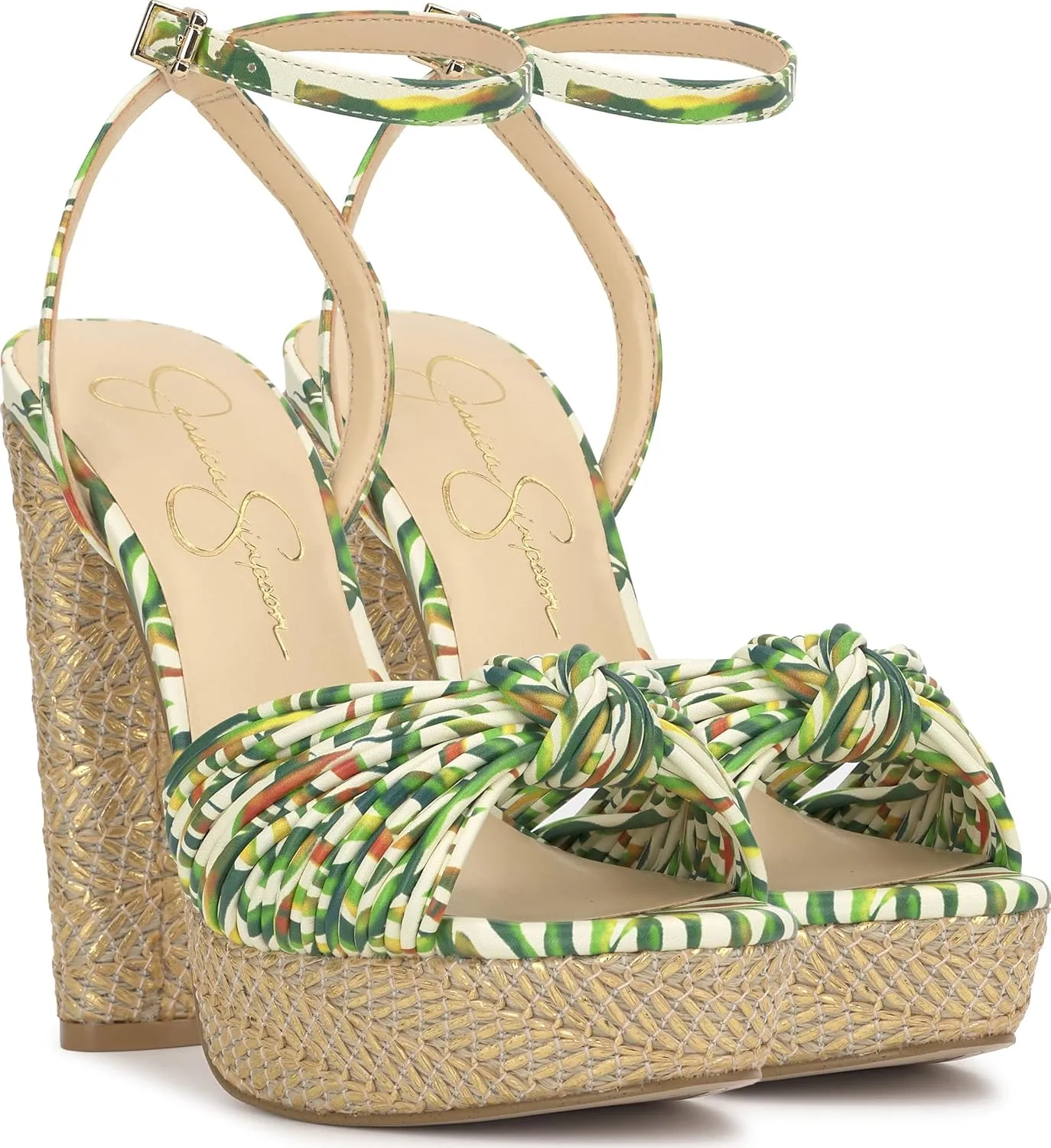Jessica Simpson Womens Block Heel Ankle Strap