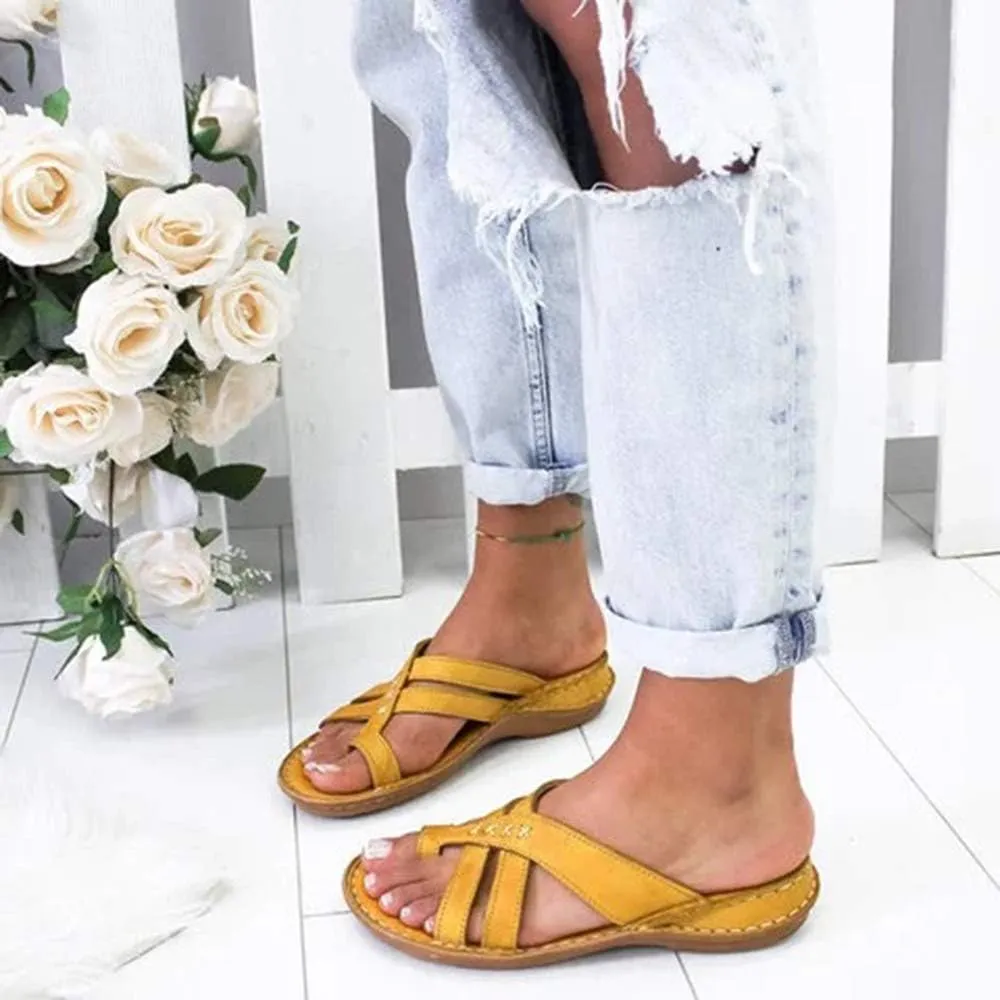 JITUUE Women's Sandspur Delta Flip Thong Sandals Flat Gladiator Thong Sandals Greek Pierced Platform Low Wedge shoes