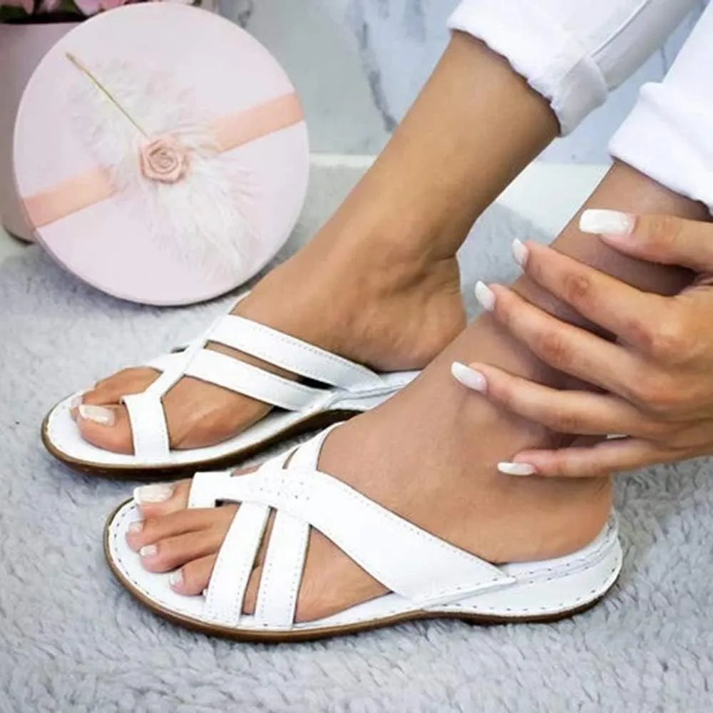 JITUUE Women's Sandspur Delta Flip Thong Sandals Flat Gladiator Thong Sandals Greek Pierced Platform Low Wedge shoes