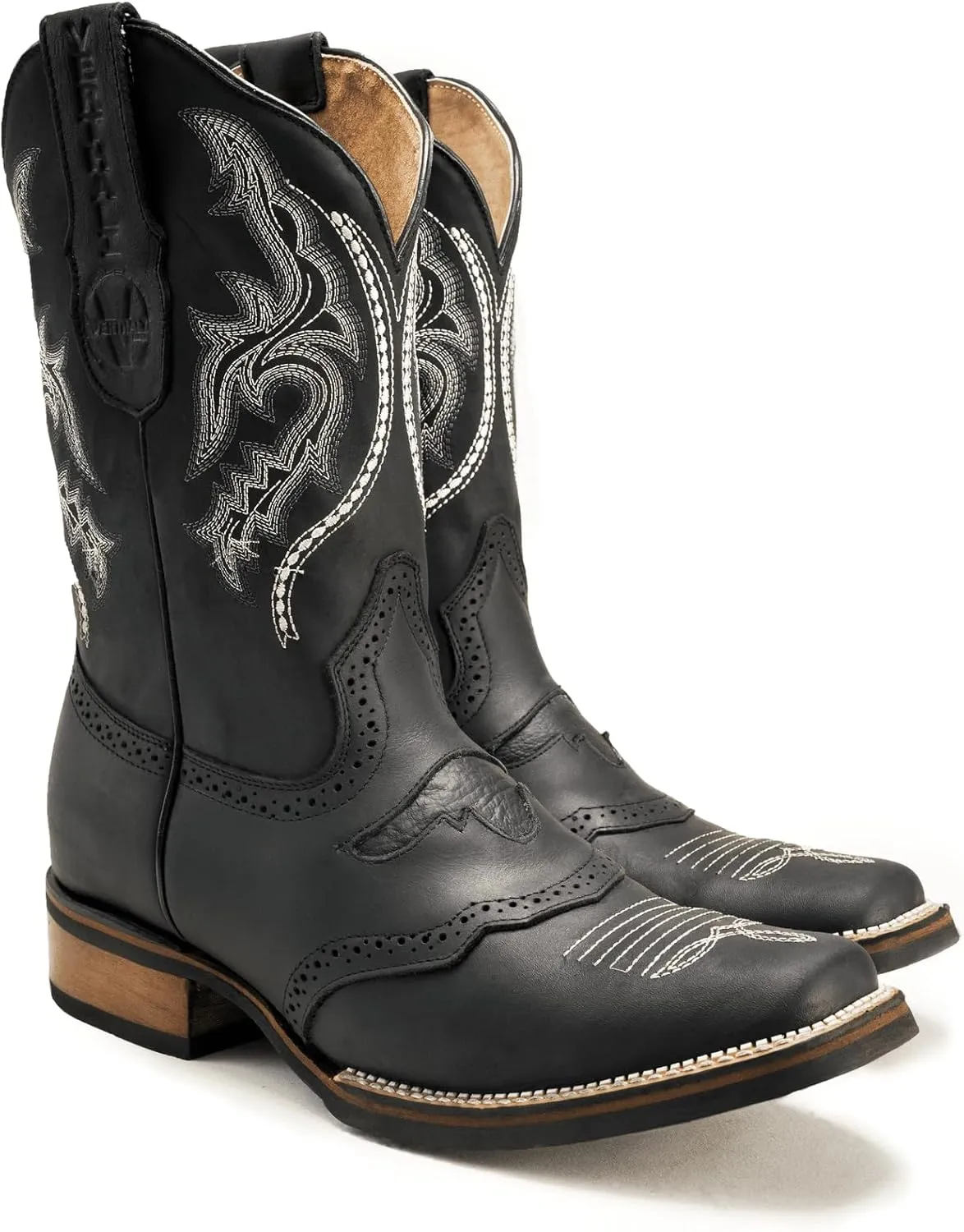Joe Boots VE030 Men's Western Boots: Square Toe Cowboy Boots & Rodeo Boots in Genuine Leather